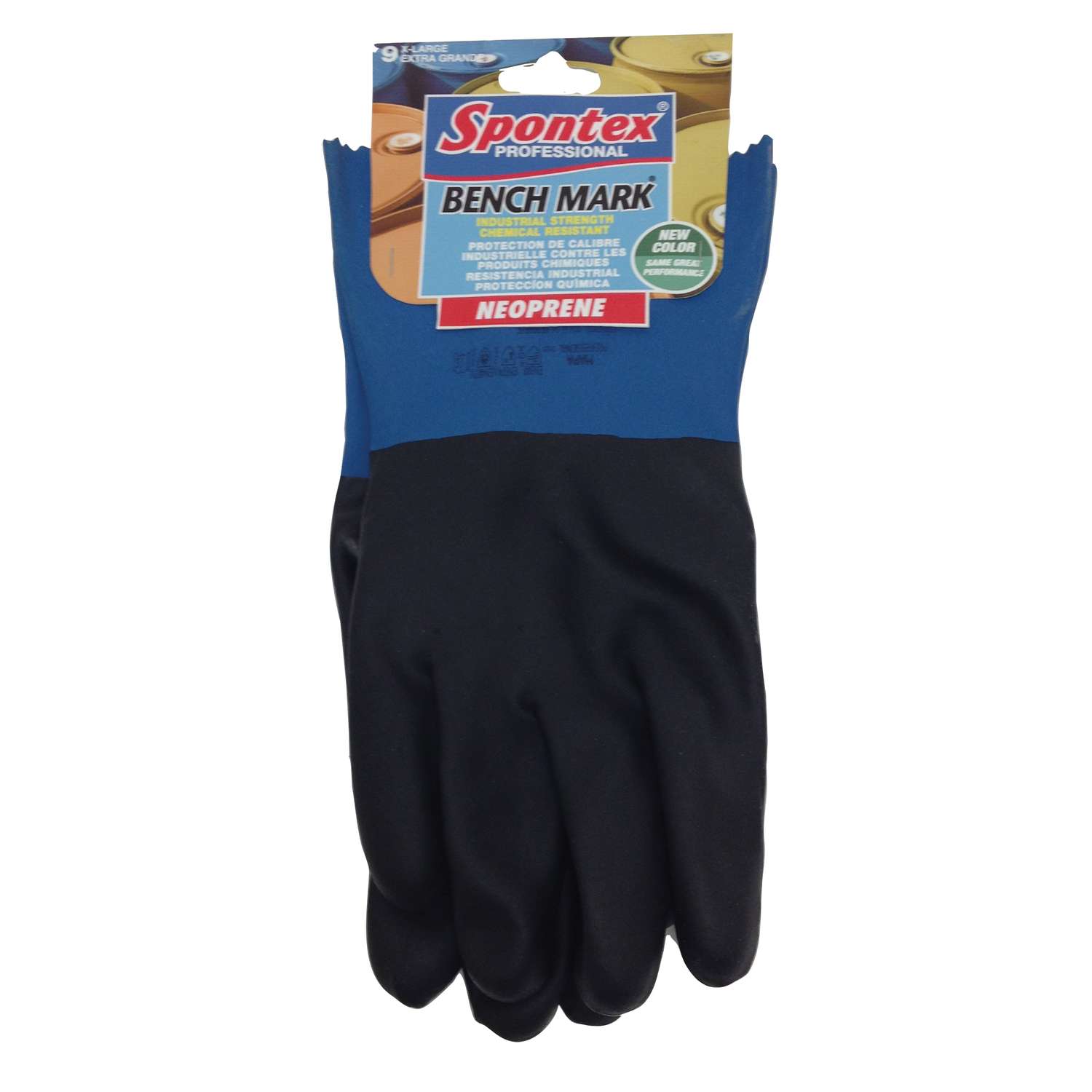 Blue Spontex  Neoprene  Gloves  Small  2 pc 